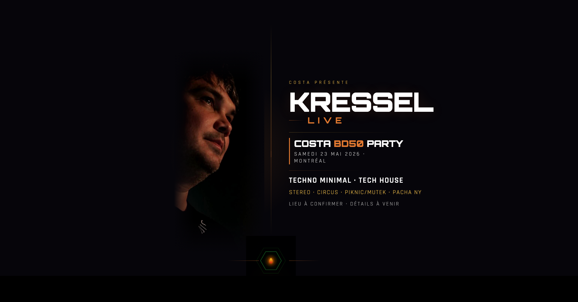 Costa BD50 Party — Kressel Live