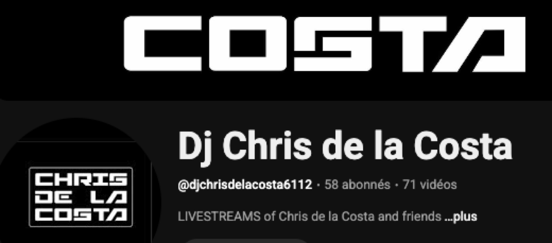 Chris de la Costa — YouTube